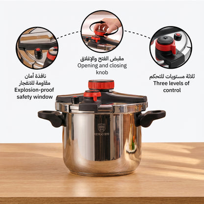 KENGQSTEEL® Pressure Pro –طبخ أسرع. أمان أعلى. وراحة بال كاملة